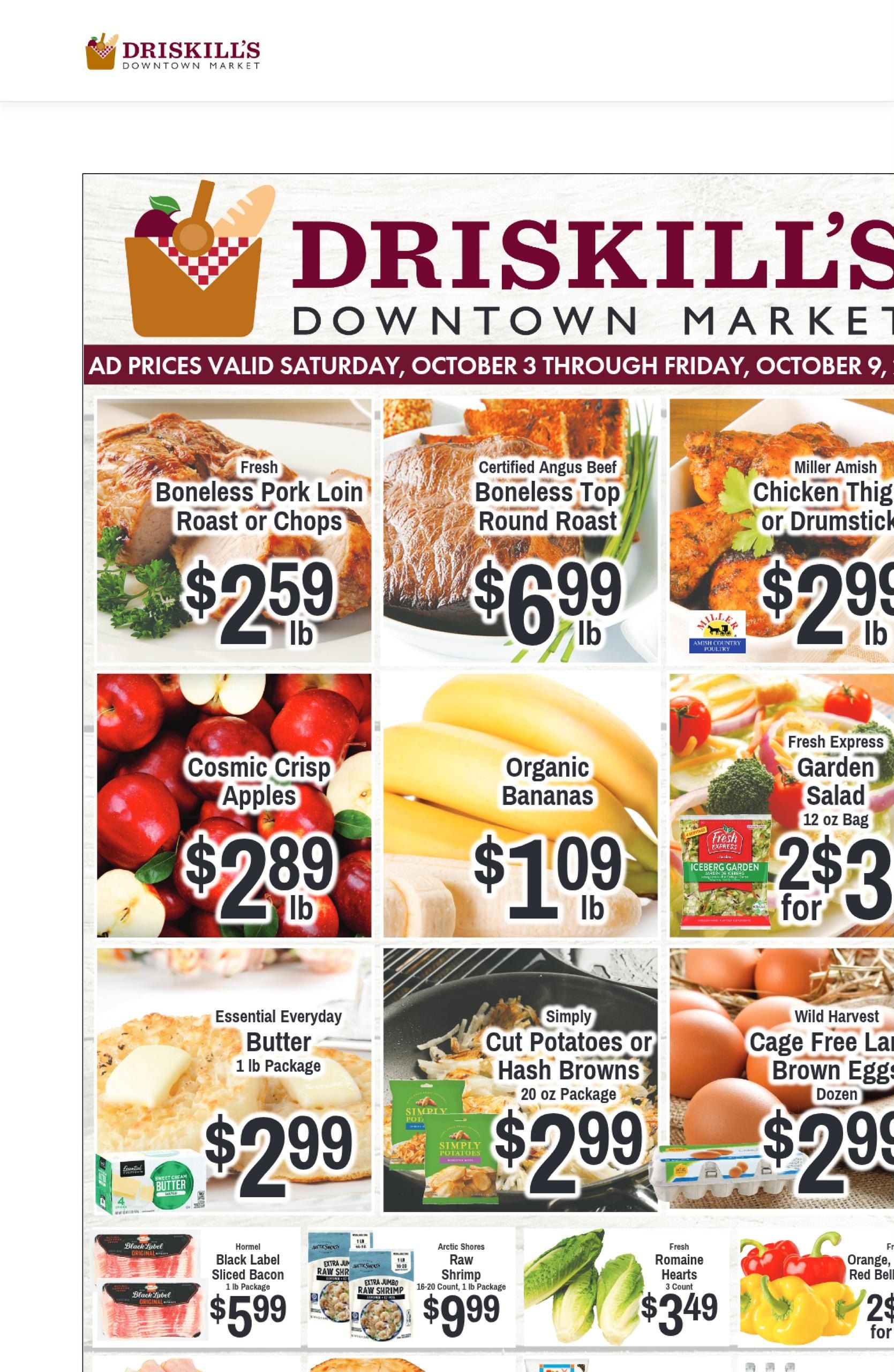 Driskill's Foods Weekly Ad October 4 - 10, 2026