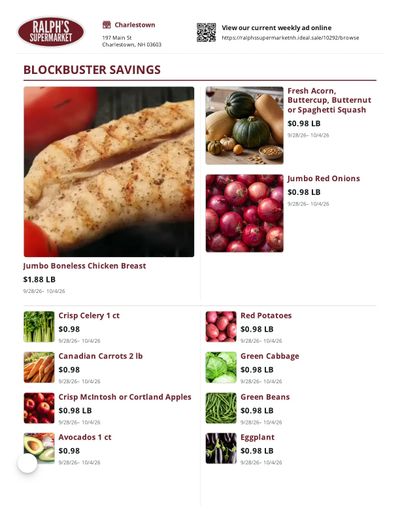 Ralph's Supermarket Weekly Ad September 28 - October 4, 2026