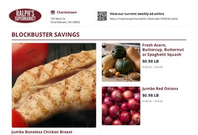 Ralph's Supermarket Weekly Ad September 28 - October 4, 2026