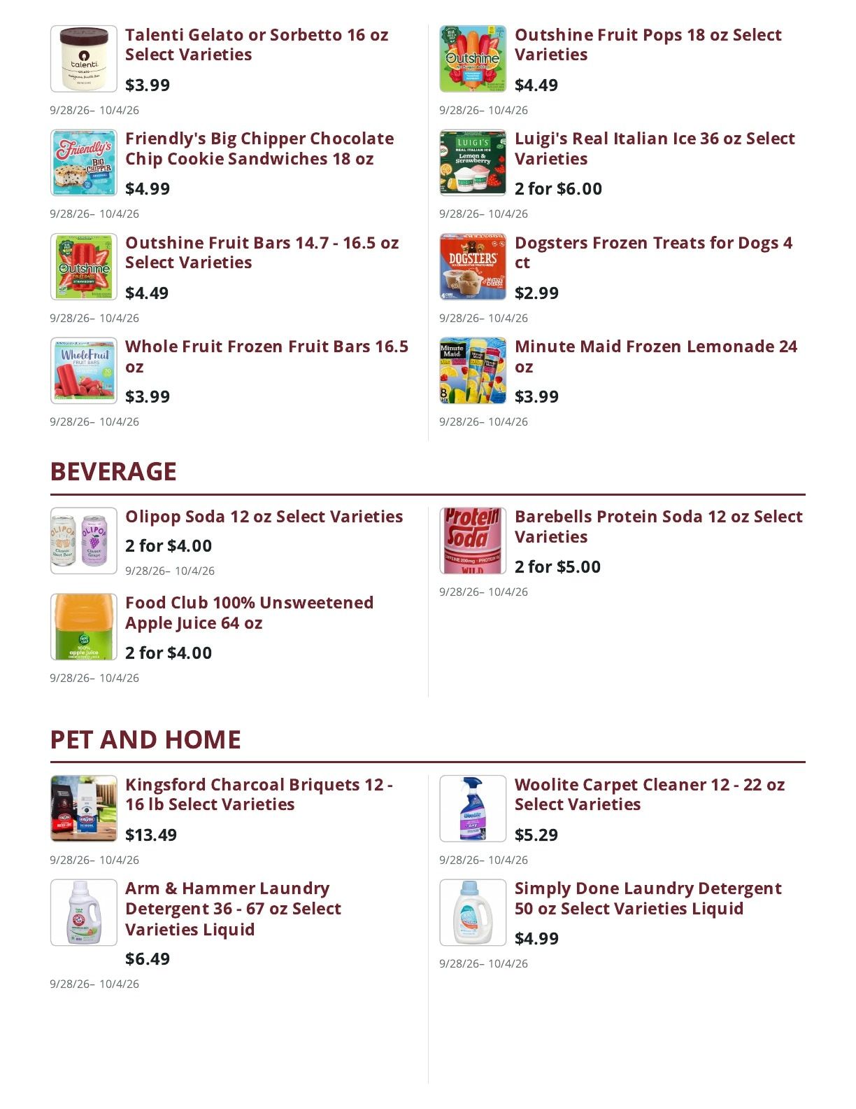 Ralph's Supermarket Weekly Ad September 28 - October 4, 2026