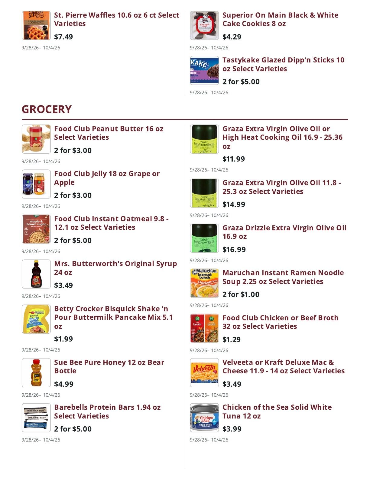 Ralph's Supermarket Weekly Ad September 28 - October 4, 2026