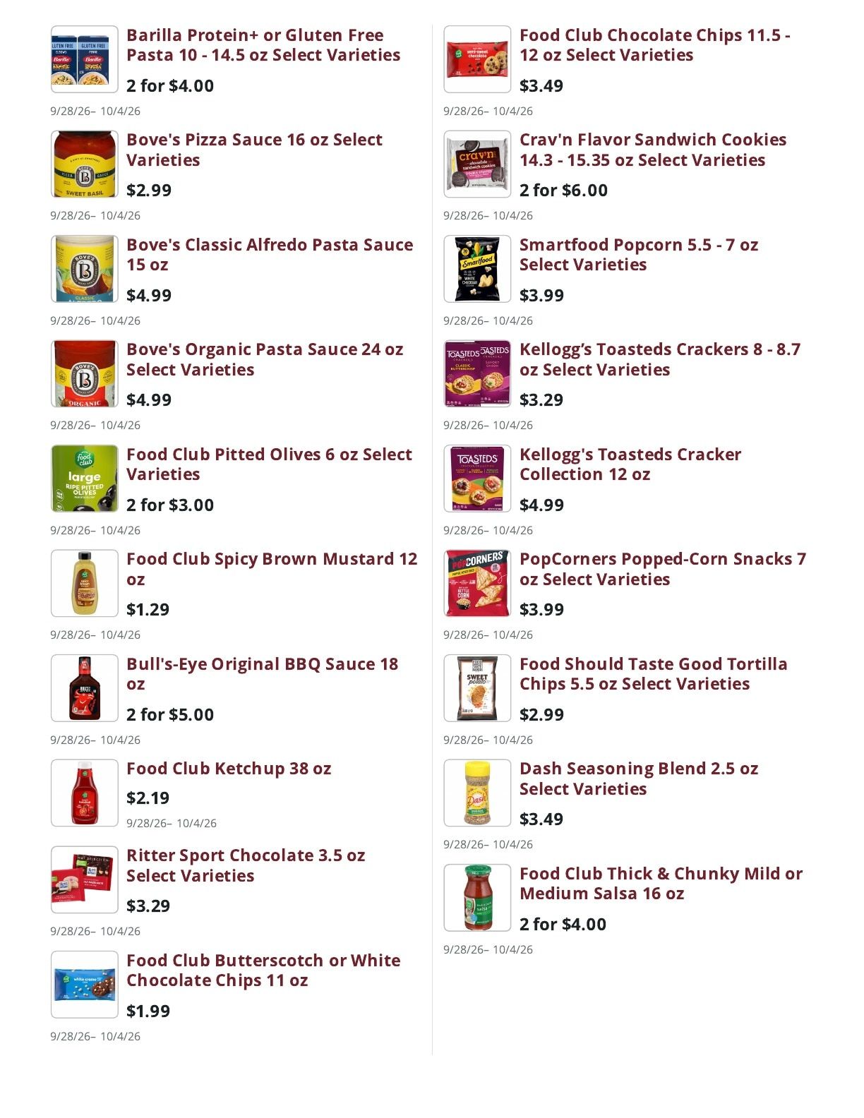 Ralph's Supermarket Weekly Ad September 28 - October 4, 2026
