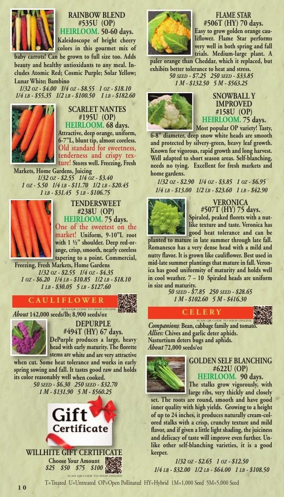 Willhite Seed Seed Catalog Weekly Ad January 1 - December 31, 2026