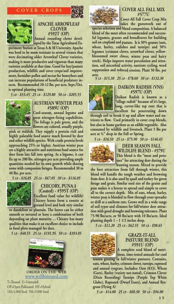 Willhite Seed Seed Catalog Weekly Ad January 1 - December 31, 2026