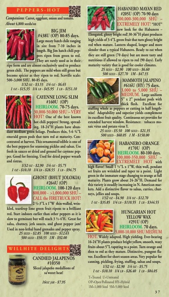 Willhite Seed Seed Catalog Weekly Ad January 1 - December 31, 2026