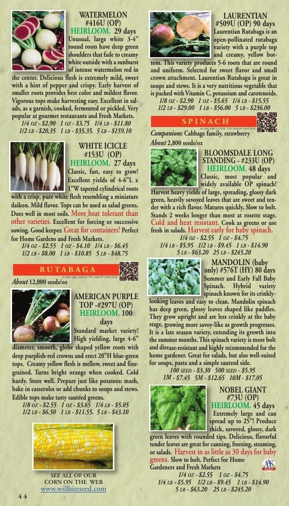 Willhite Seed Seed Catalog Weekly Ad January 1 - December 31, 2026