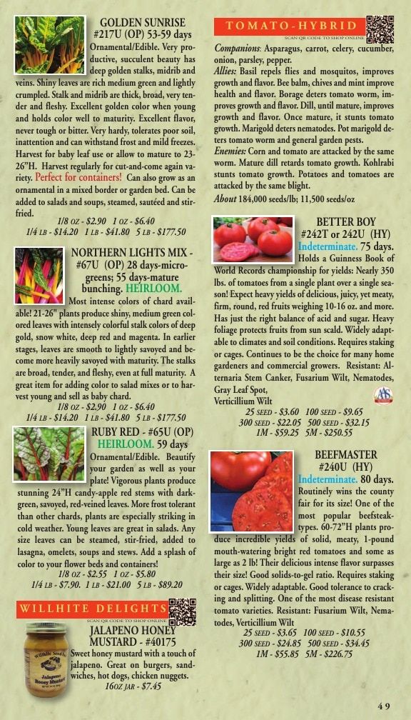Willhite Seed Seed Catalog Weekly Ad January 1 - December 31, 2026