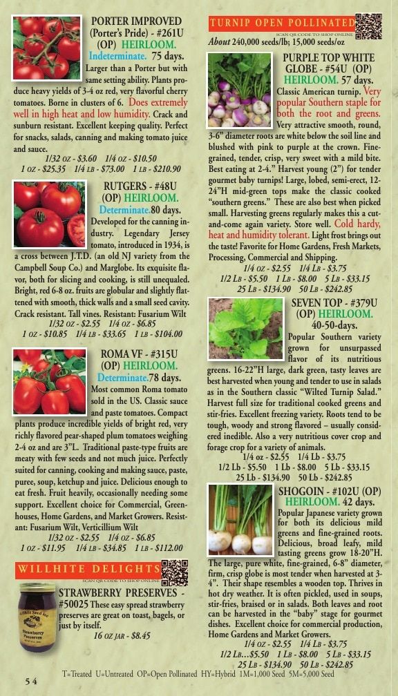 Willhite Seed Seed Catalog Weekly Ad January 1 - December 31, 2026