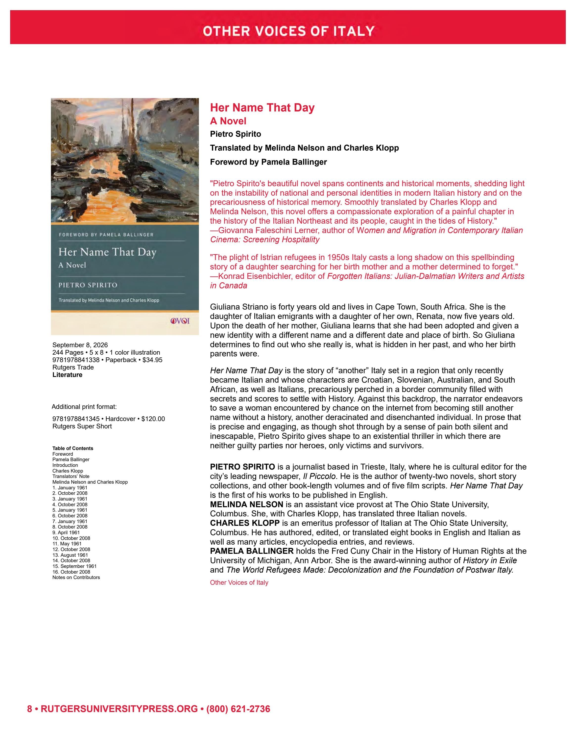 Rutgers University Press Fall and Winter Books Catalog Weekly Ad January 1 - December 31, 2026