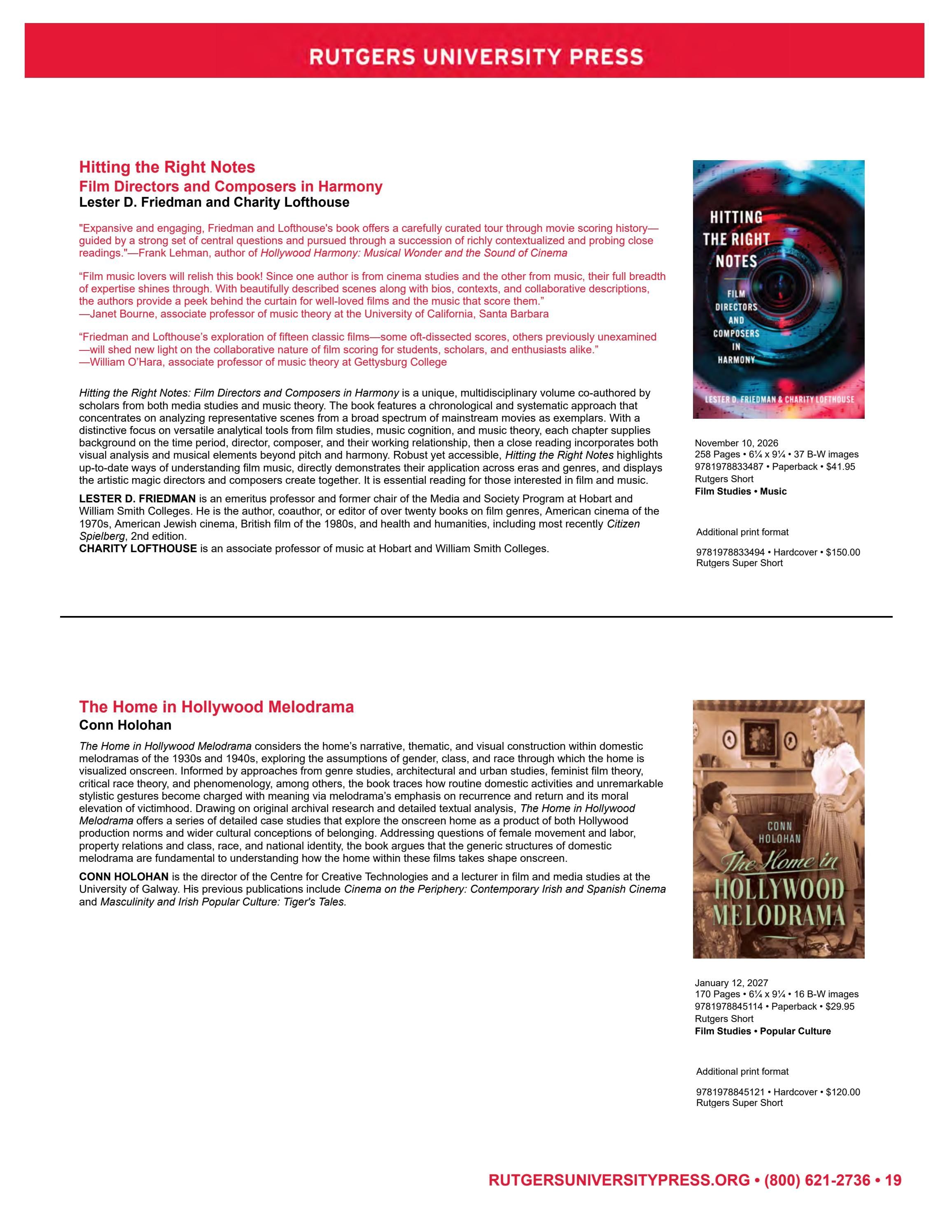 Rutgers University Press Fall and Winter Books Catalog Weekly Ad January 1 - December 31, 2026