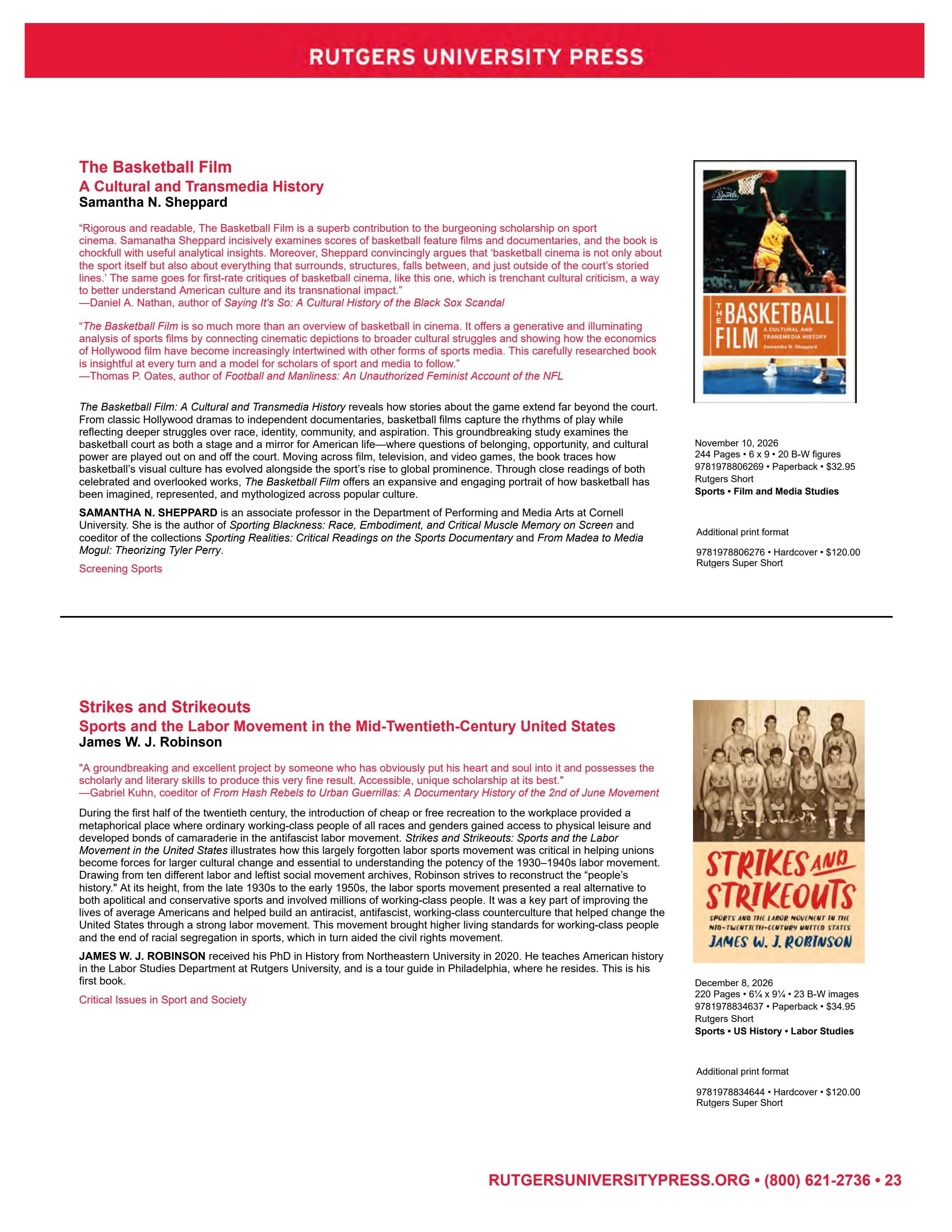 Rutgers University Press Fall and Winter Books Catalog Weekly Ad January 1 - December 31, 2026