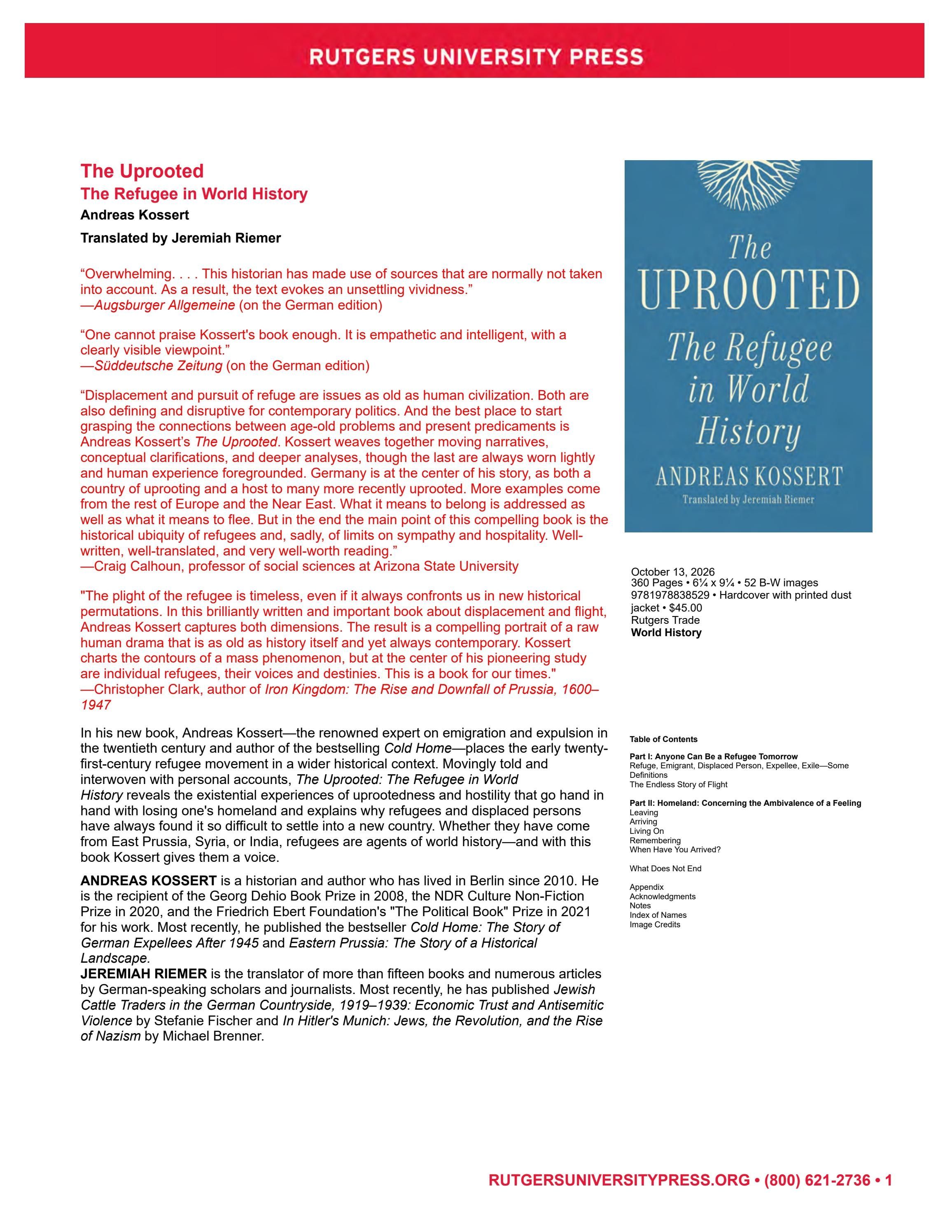 Rutgers University Press Fall and Winter Books Catalog Weekly Ad January 1 - December 31, 2026