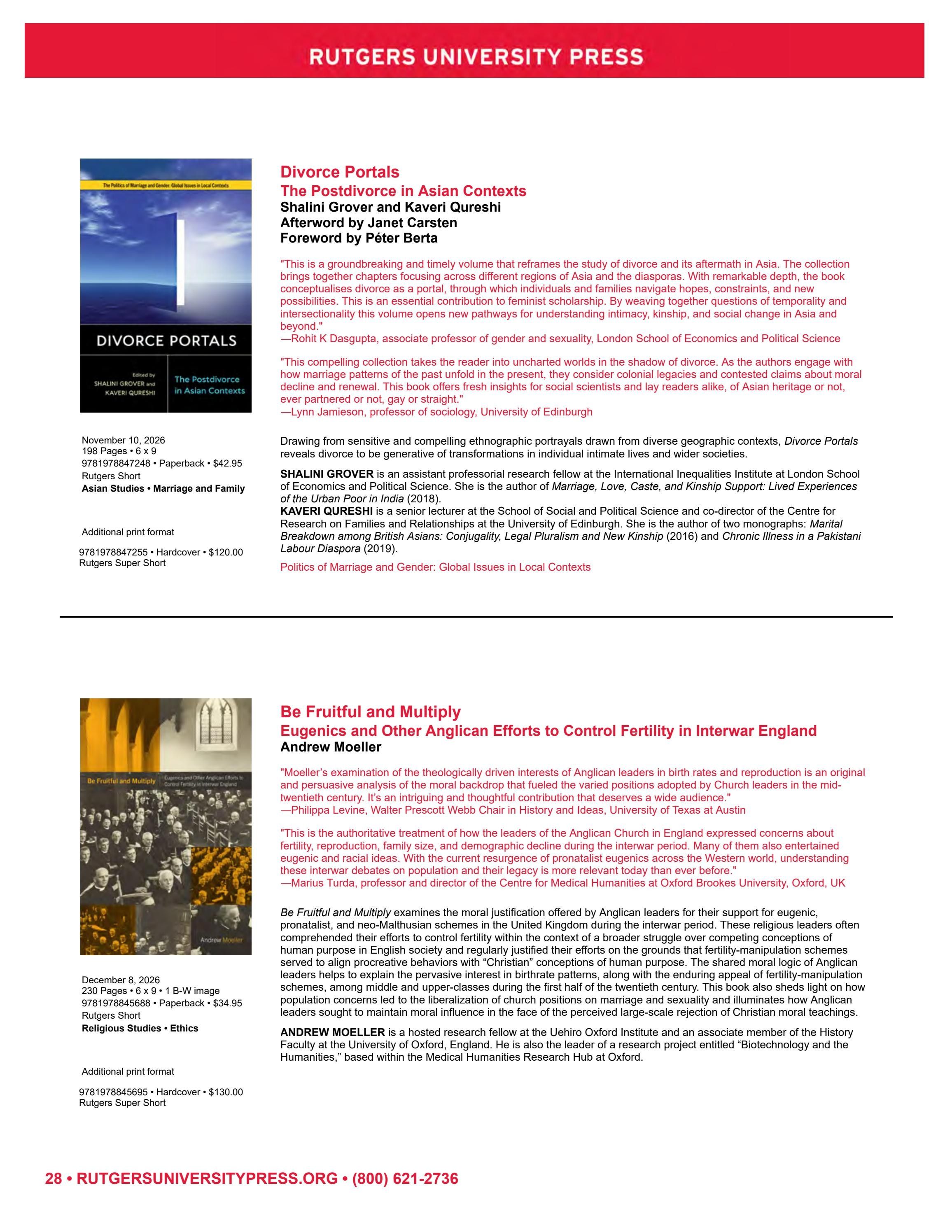 Rutgers University Press Fall and Winter Books Catalog Weekly Ad January 1 - December 31, 2026