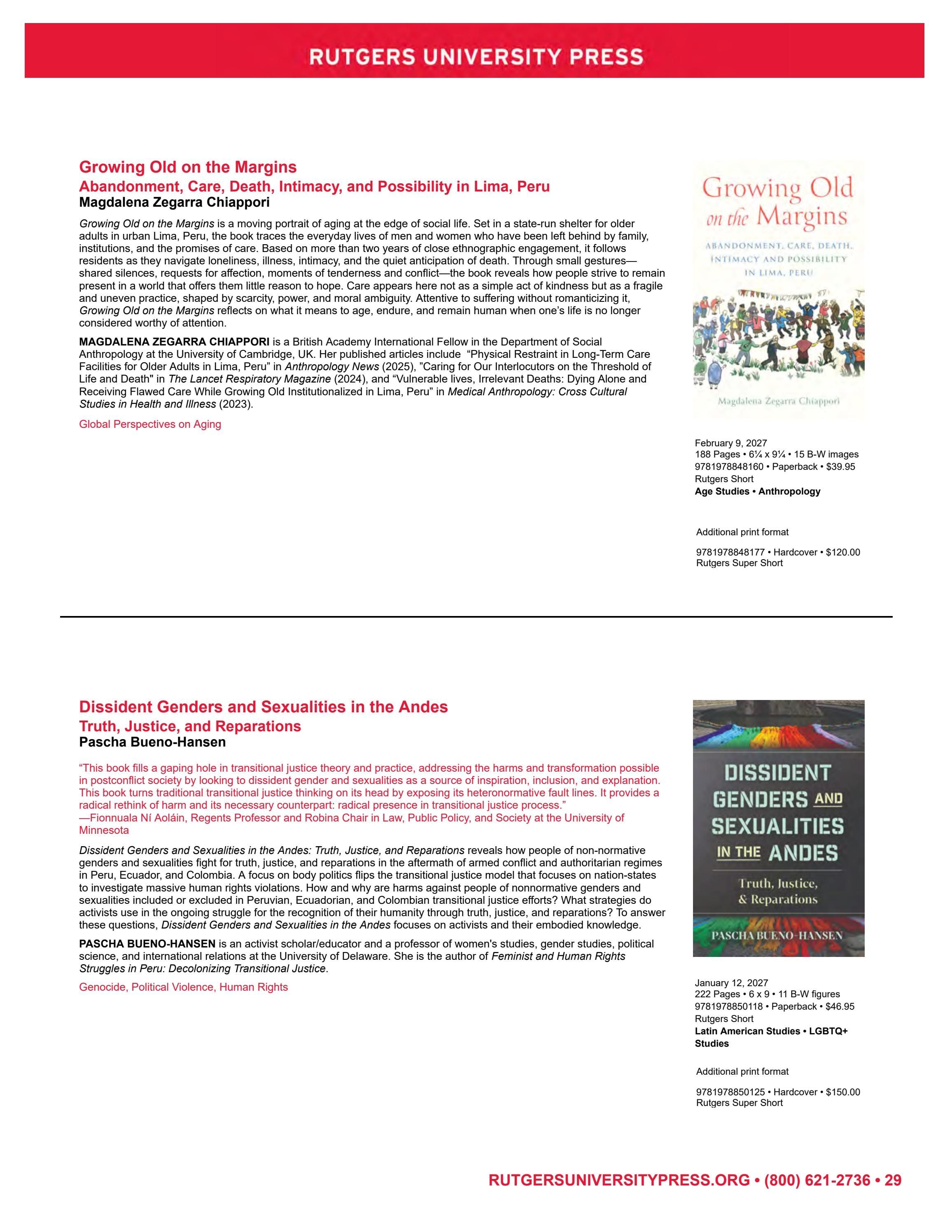 Rutgers University Press Fall and Winter Books Catalog Weekly Ad January 1 - December 31, 2026