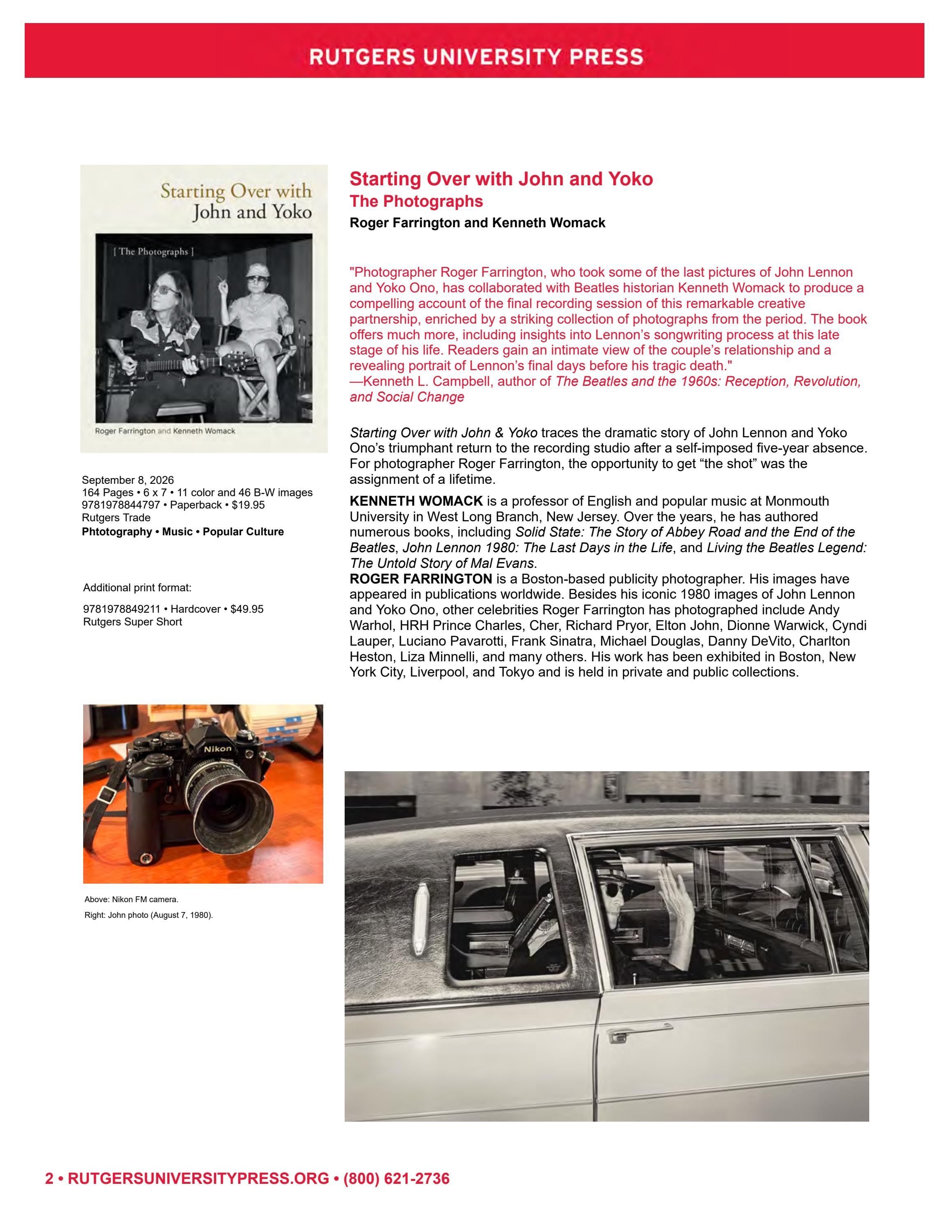 Rutgers University Press Fall and Winter Books Catalog Weekly Ad January 1 - December 31, 2026