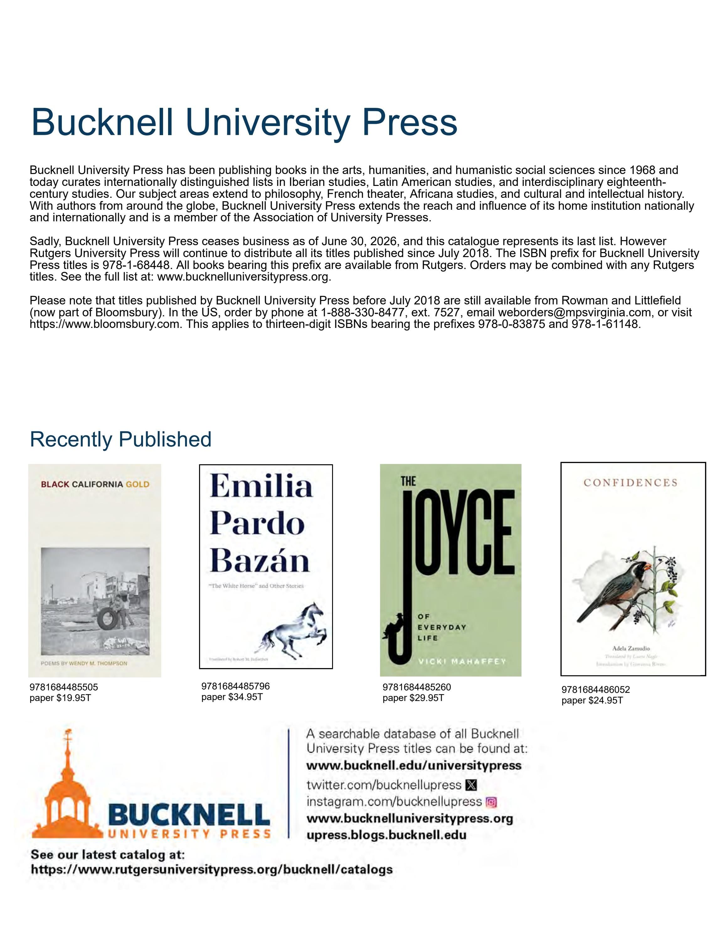 Rutgers University Press Fall and Winter Books Catalog Weekly Ad January 1 - December 31, 2026