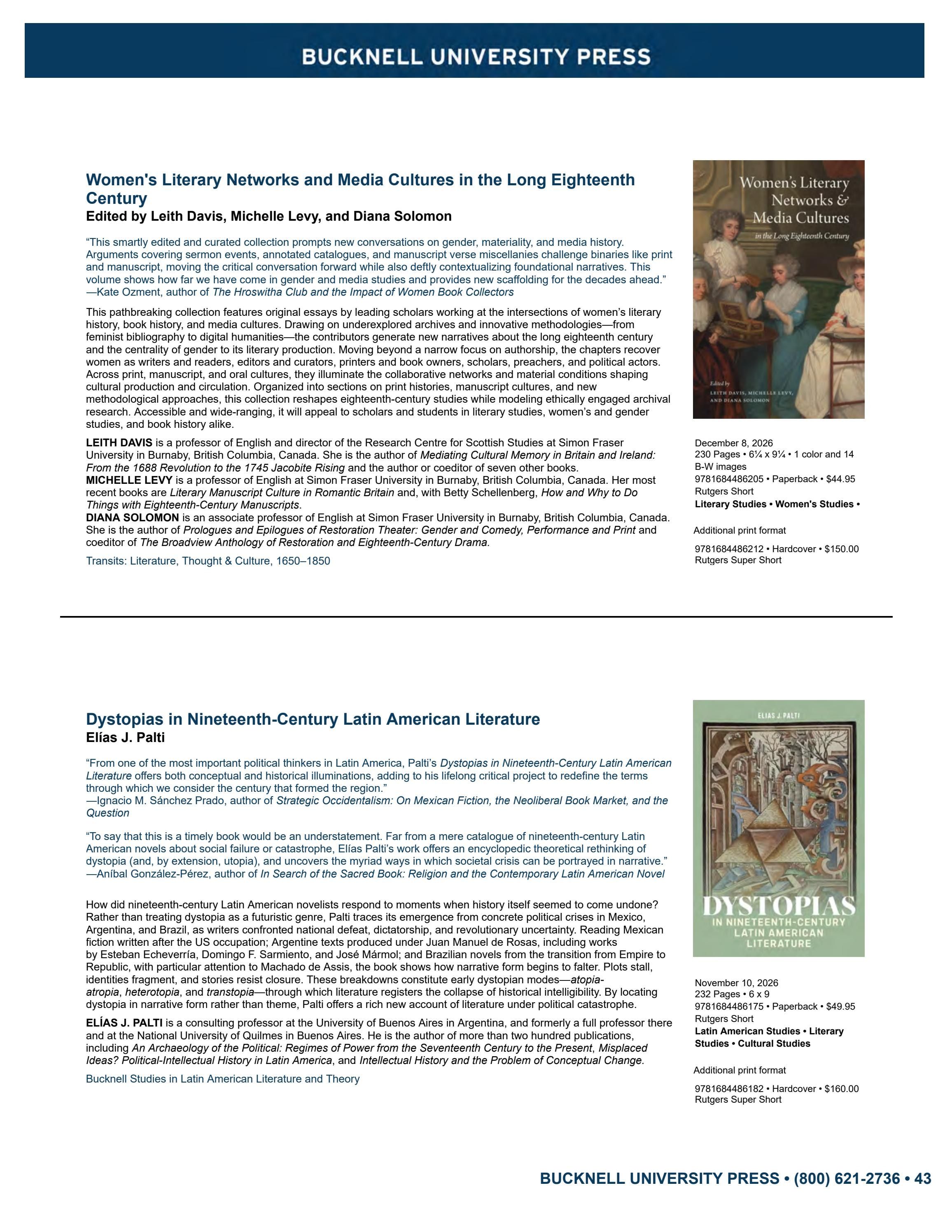 Rutgers University Press Fall and Winter Books Catalog Weekly Ad January 1 - December 31, 2026