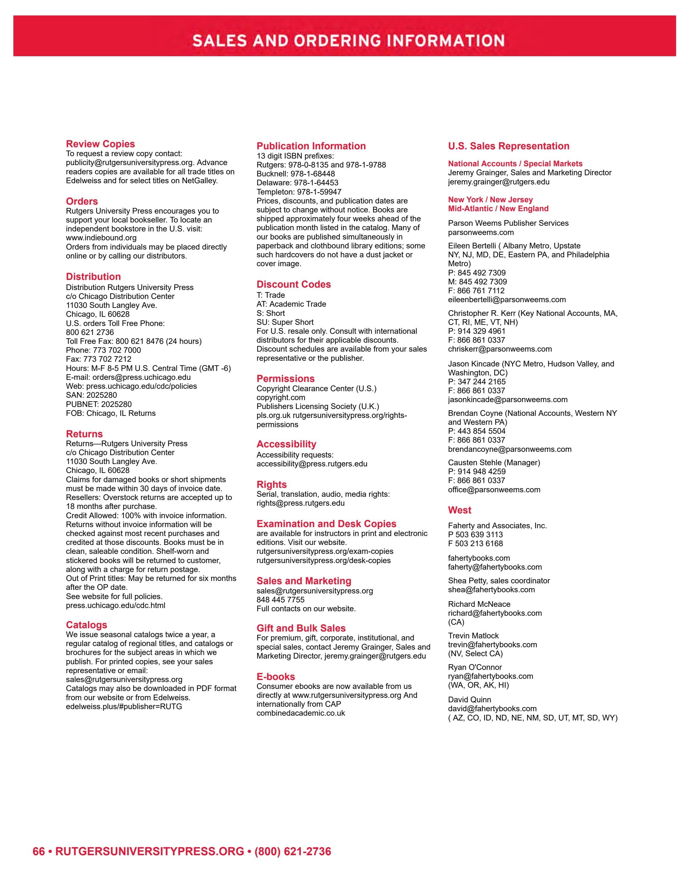 Rutgers University Press Fall and Winter Books Catalog Weekly Ad January 1 - December 31, 2026