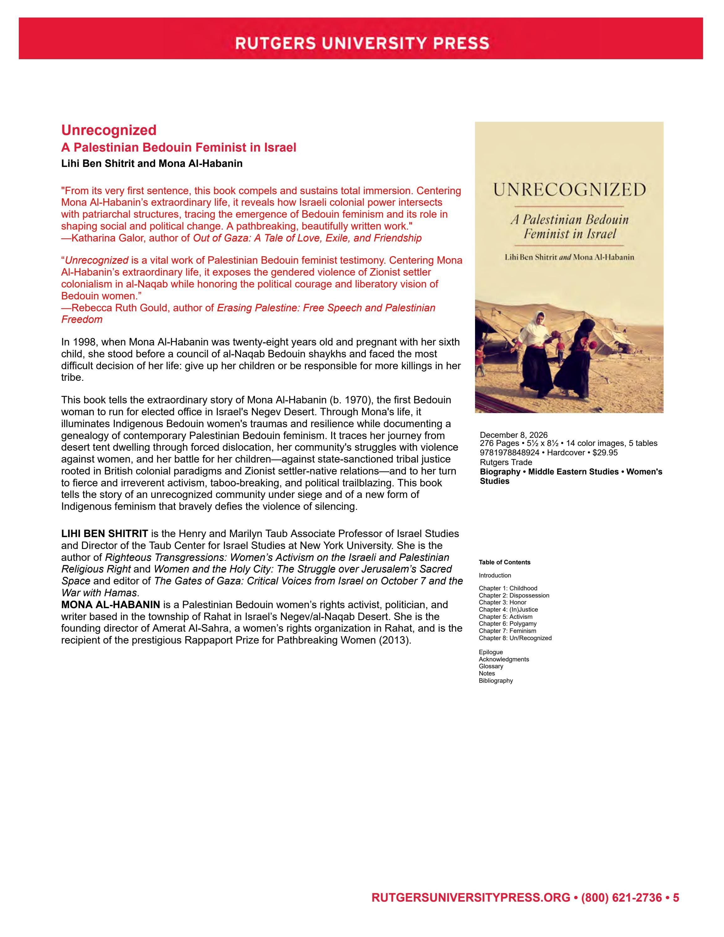 Rutgers University Press Fall and Winter Books Catalog Weekly Ad January 1 - December 31, 2026