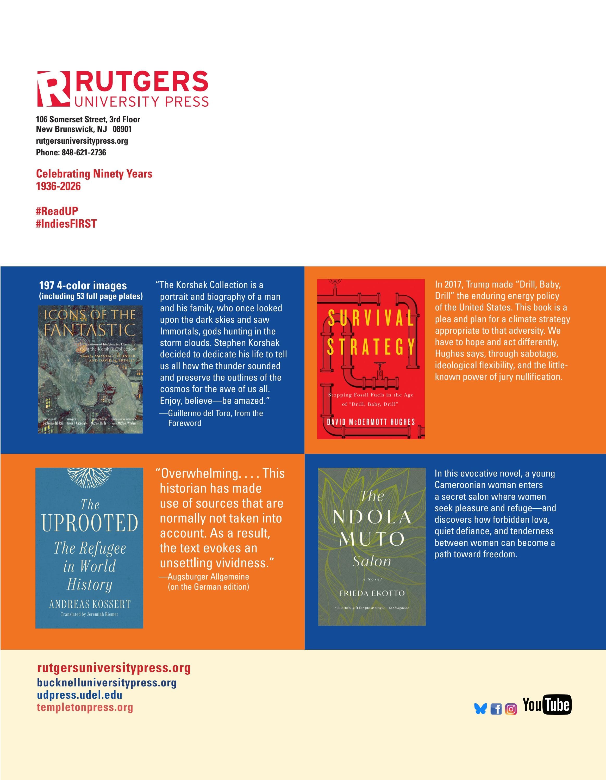 Rutgers University Press Fall and Winter Books Catalog Weekly Ad January 1 - December 31, 2026