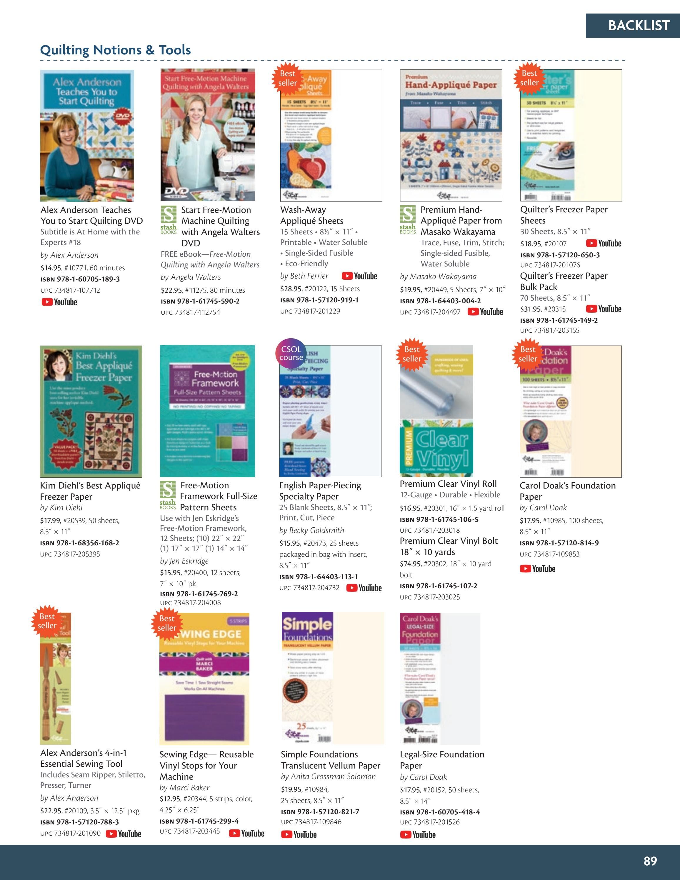 C&T Publishing Fall Book and Craft Catalog Weekly Ad January 1 - December 31, 2026