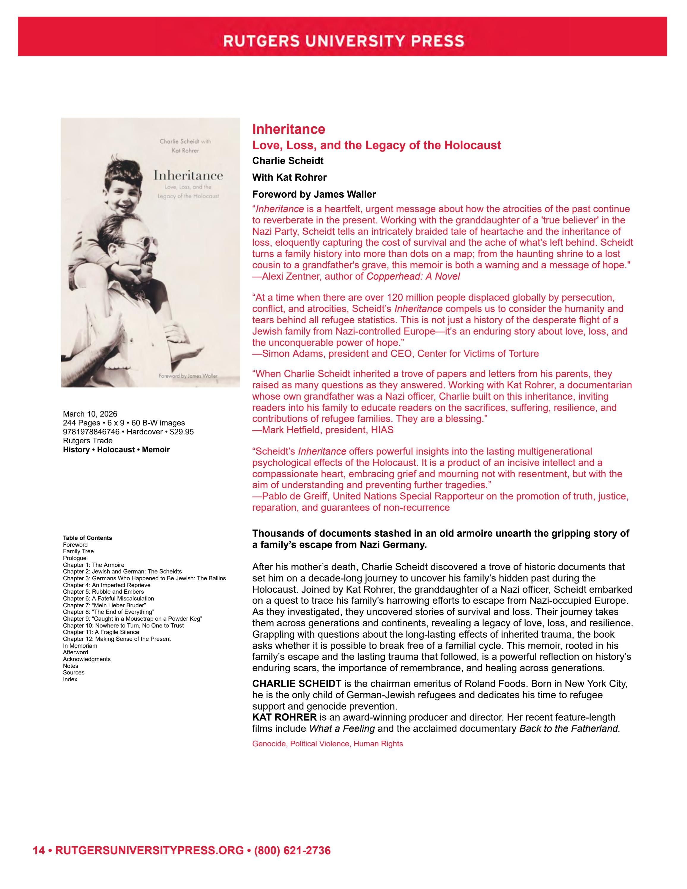 Rutgers University Press Spring and Summer Books Catalog Weekly Ad January 1 - December 31, 2026