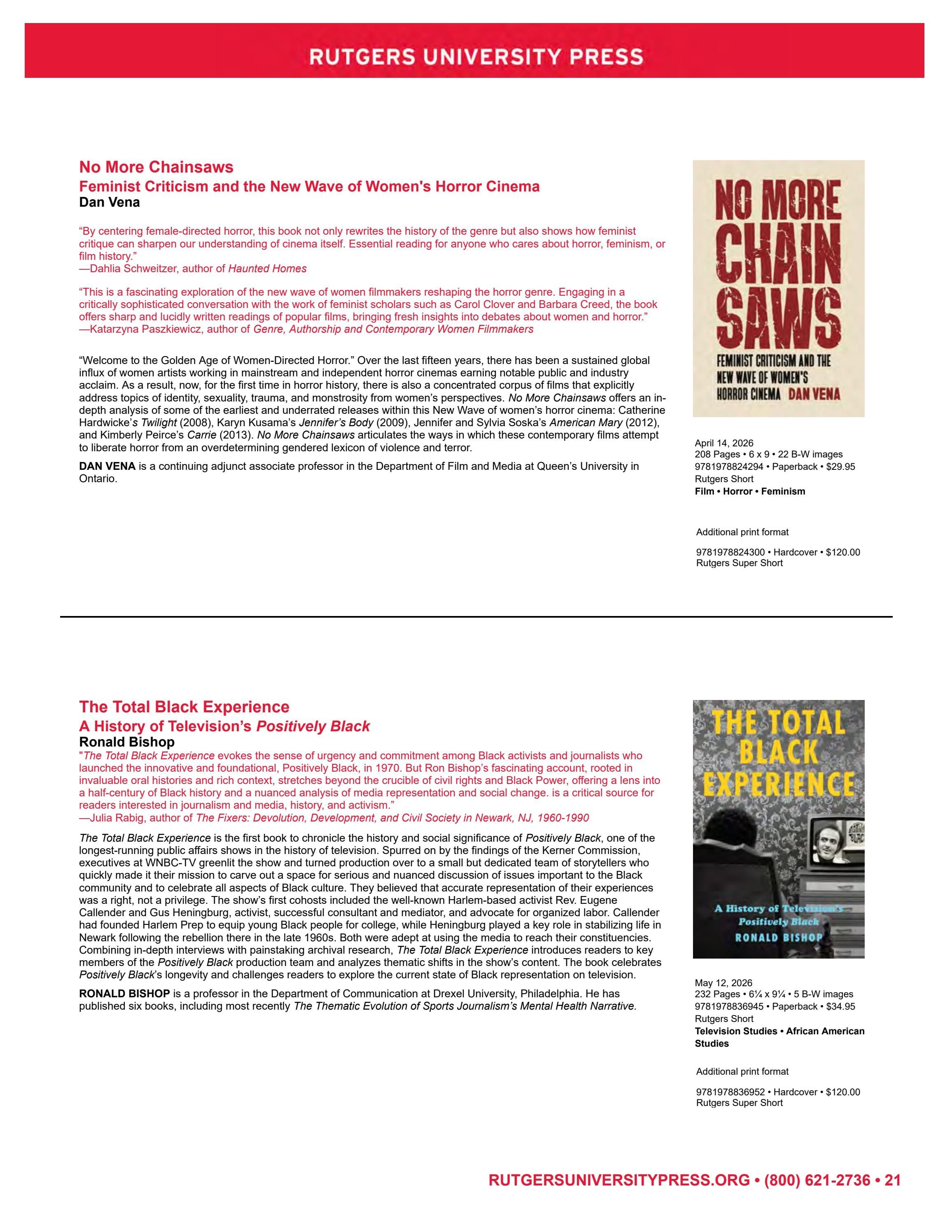 Rutgers University Press Spring and Summer Books Catalog Weekly Ad January 1 - December 31, 2026