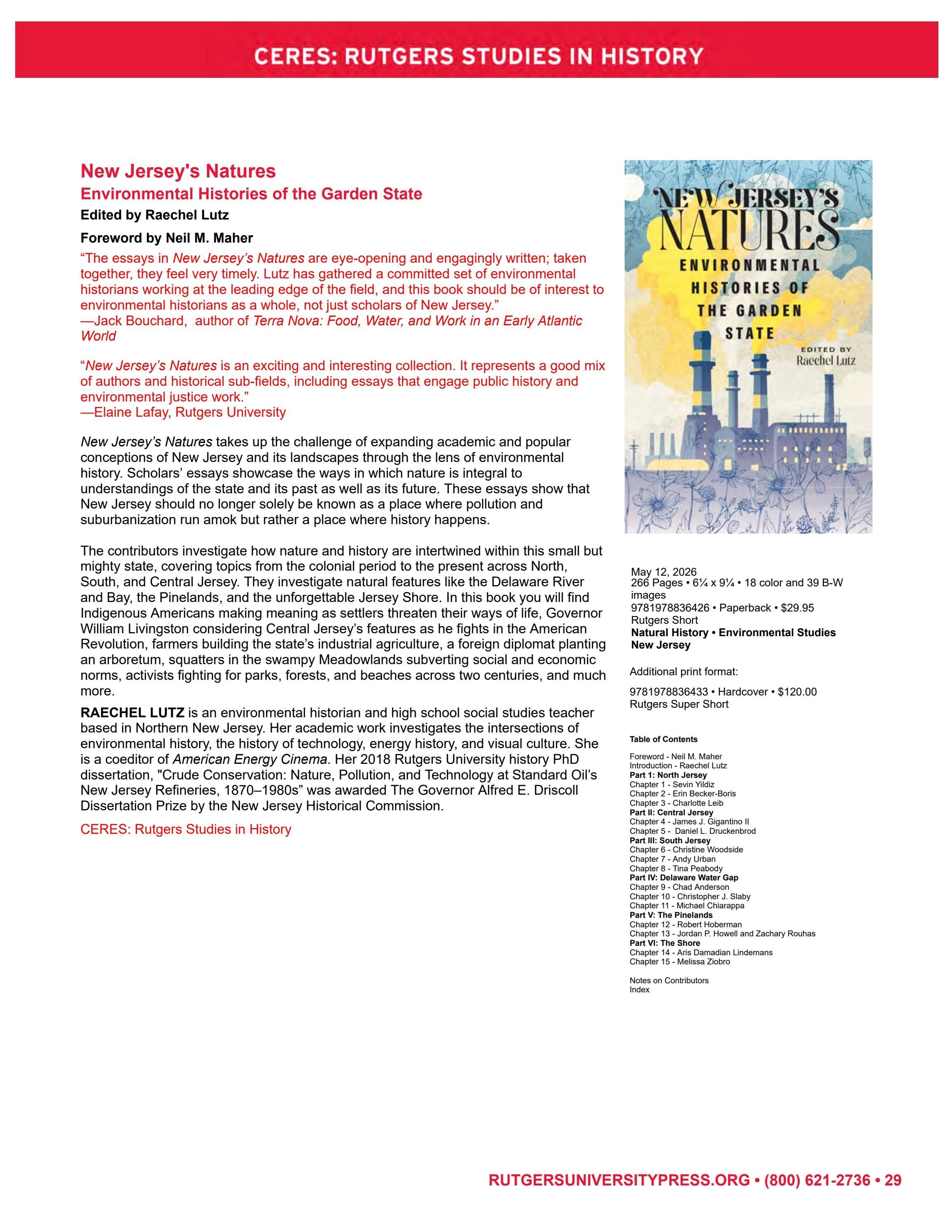 Rutgers University Press Spring and Summer Books Catalog Weekly Ad January 1 - December 31, 2026