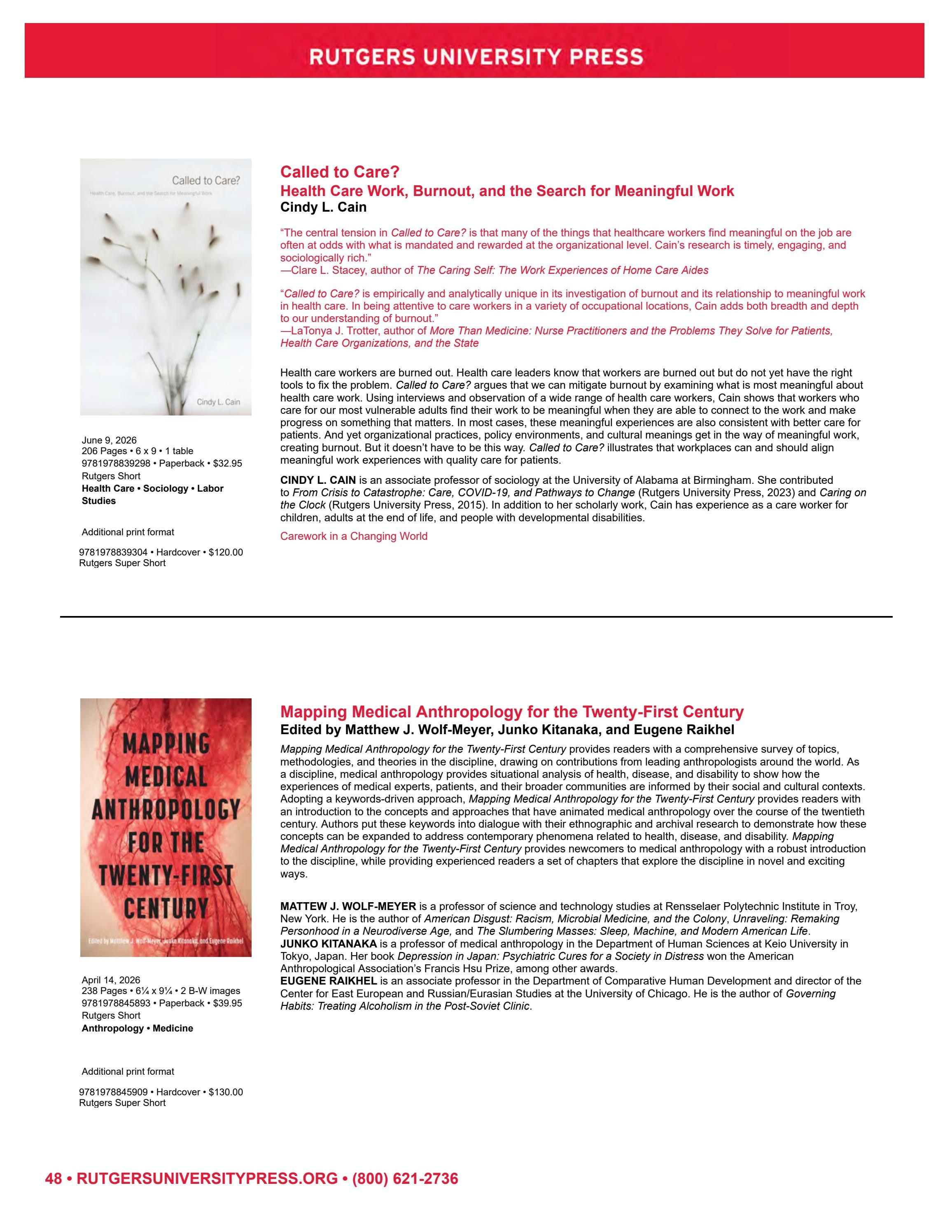 Rutgers University Press Spring and Summer Books Catalog Weekly Ad January 1 - December 31, 2026