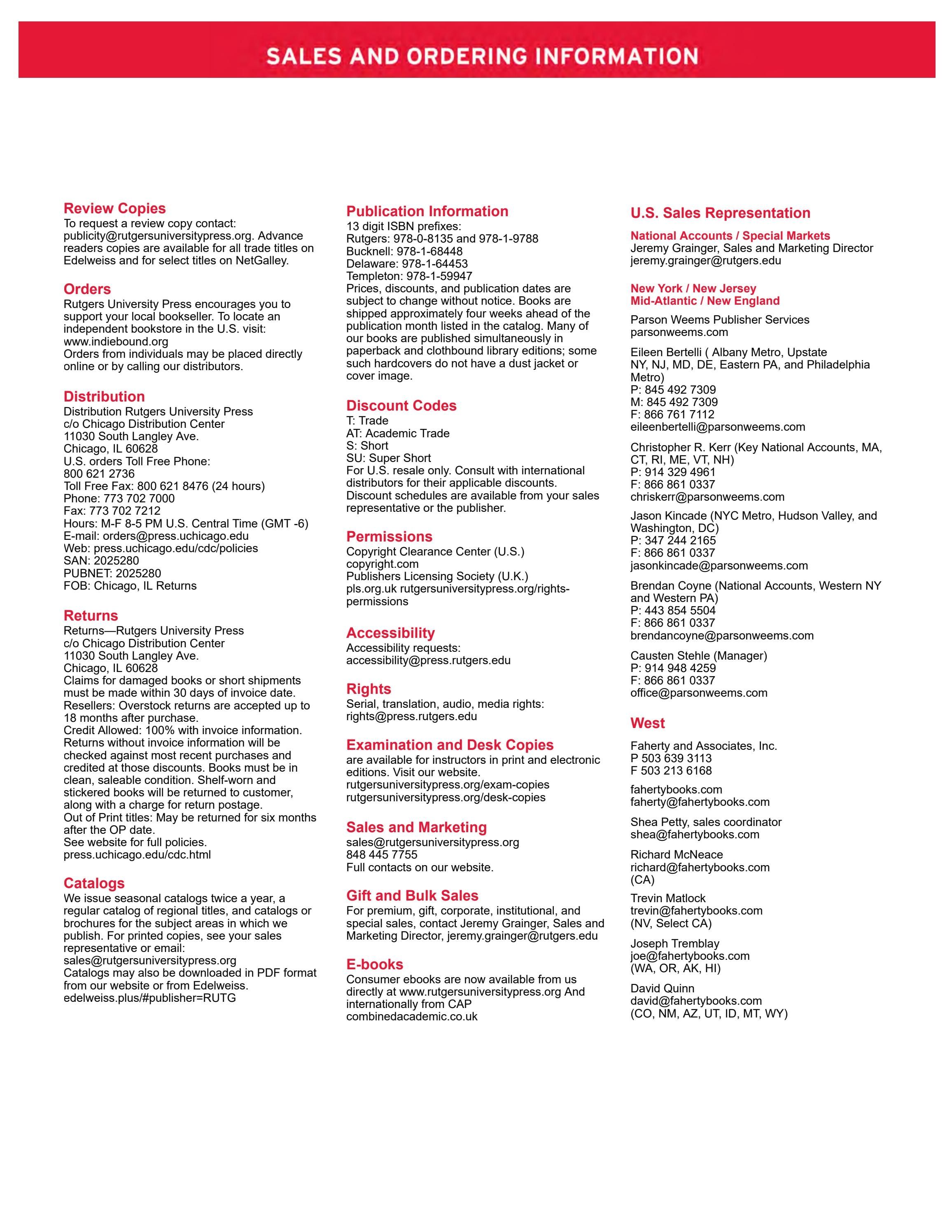 Rutgers University Press Spring and Summer Books Catalog Weekly Ad January 1 - December 31, 2026