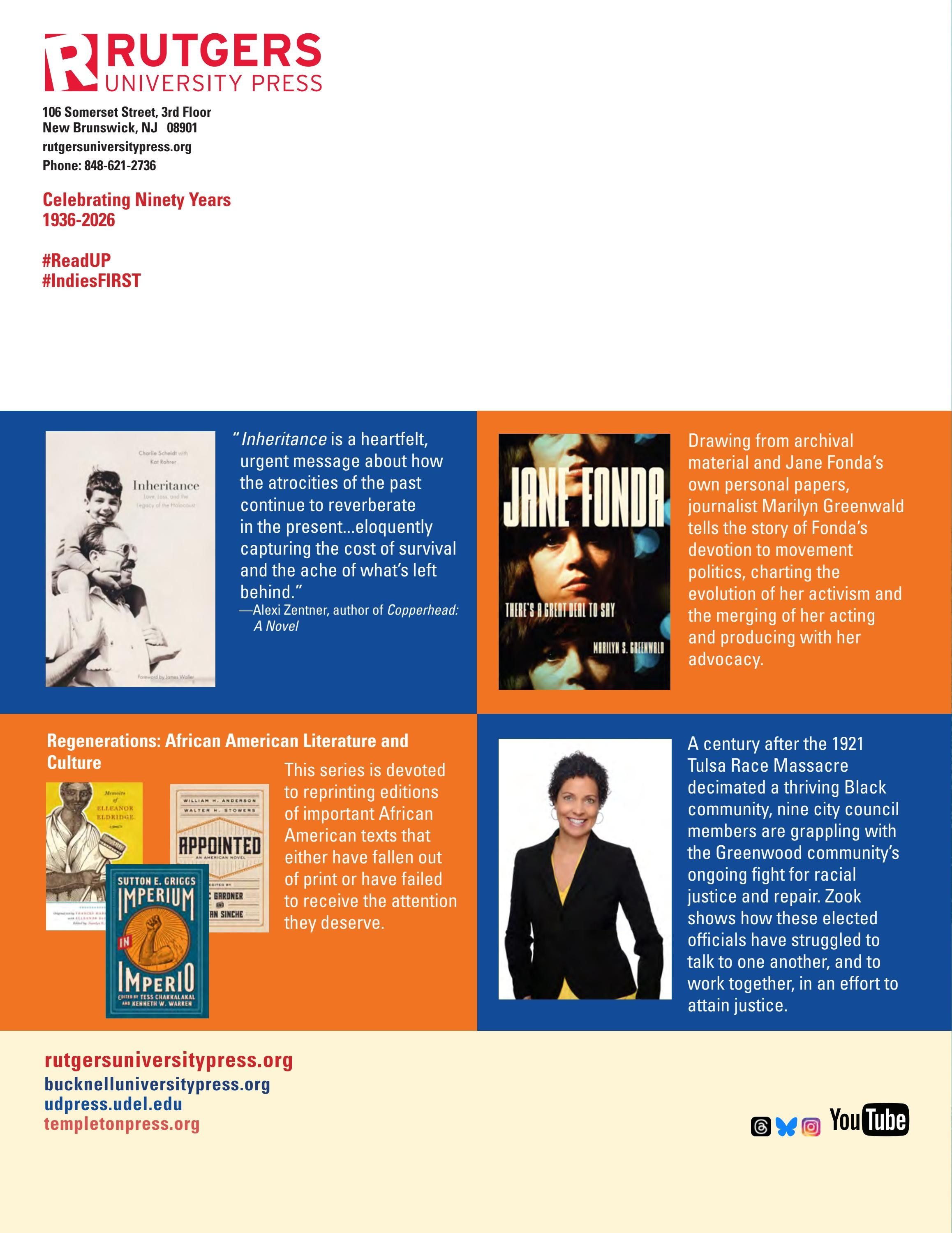 Rutgers University Press Spring and Summer Books Catalog Weekly Ad January 1 - December 31, 2026
