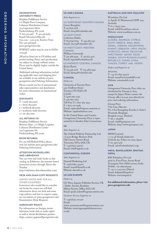 Georgetown University Press Fall Book Catalog Weekly Ad January 1 - December 31, 2026