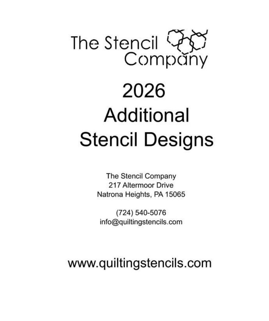 The Stencil Company Quilting Stencils Catalog Weekly Ad January 1, 2026 - December 31, 2027