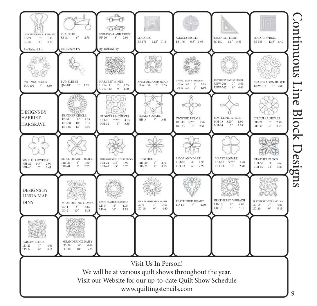 The Stencil Company Quilting Stencils Catalog Weekly Ad January 1, 2026 - December 31, 2027