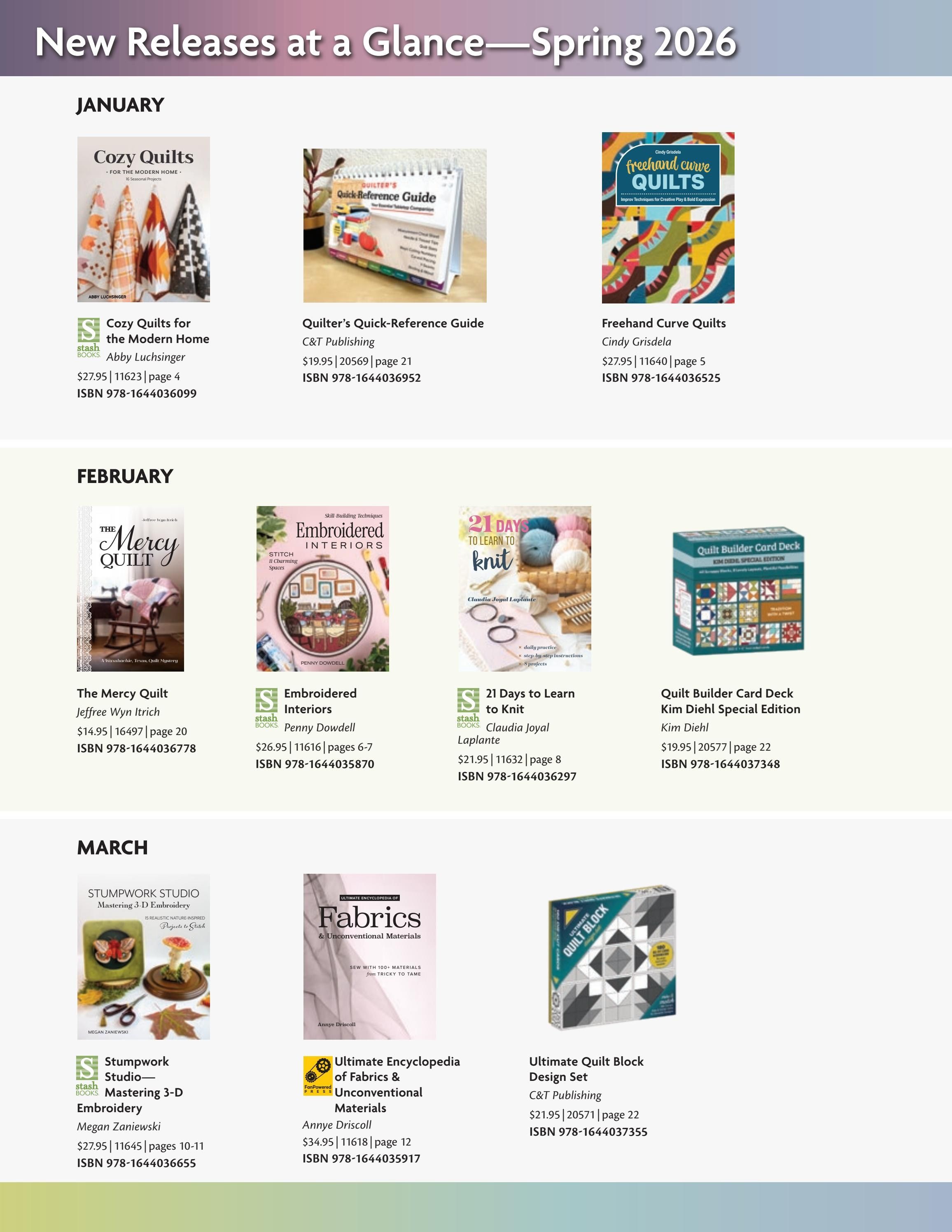 C&T Publishing Spring Book and Craft Catalog Weekly Ad January 1 - December 31, 2026
