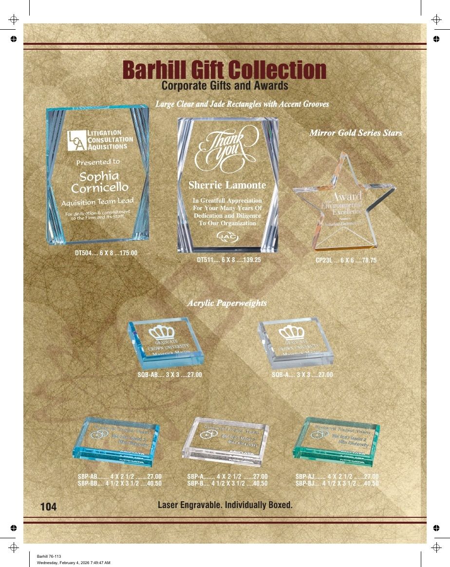 Marco Awards Group Recognition Awards Catalog Weekly Ad January 1 - December 31, 2026