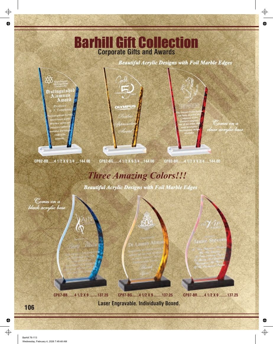 Marco Awards Group Recognition Awards Catalog Weekly Ad January 1 - December 31, 2026