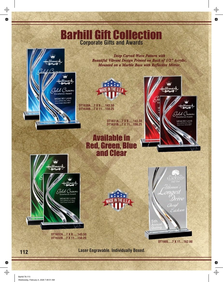 Marco Awards Group Recognition Awards Catalog Weekly Ad January 1 - December 31, 2026