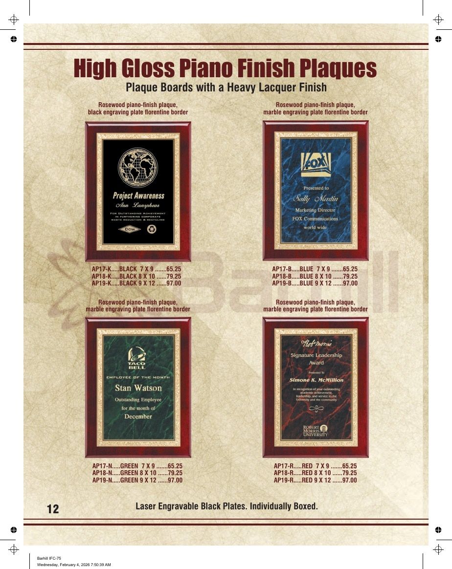Marco Awards Group Recognition Awards Catalog Weekly Ad January 1 - December 31, 2026