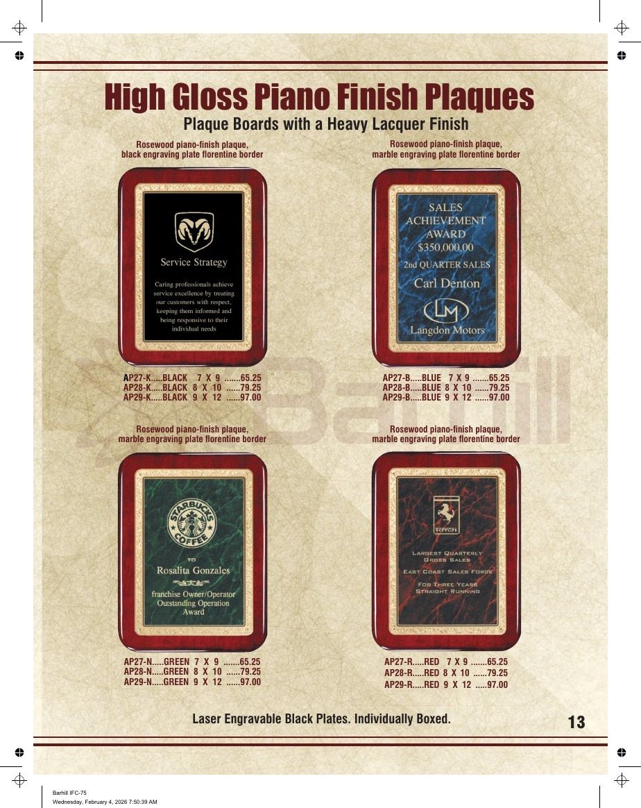Marco Awards Group Recognition Awards Catalog Weekly Ad January 1 - December 31, 2026