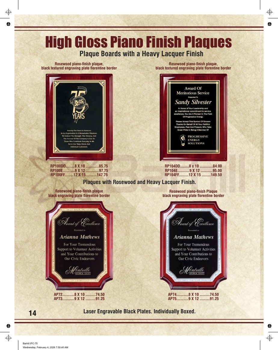 Marco Awards Group Recognition Awards Catalog Weekly Ad January 1 - December 31, 2026