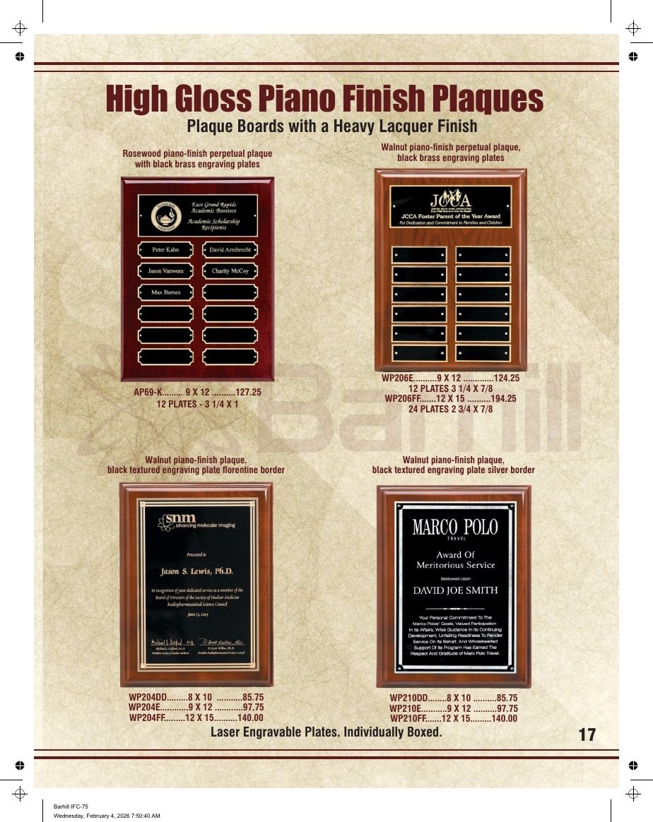 Marco Awards Group Recognition Awards Catalog Weekly Ad January 1 - December 31, 2026