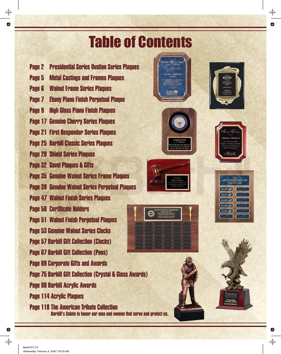 Marco Awards Group Recognition Awards Catalog Weekly Ad January 1 - December 31, 2026
