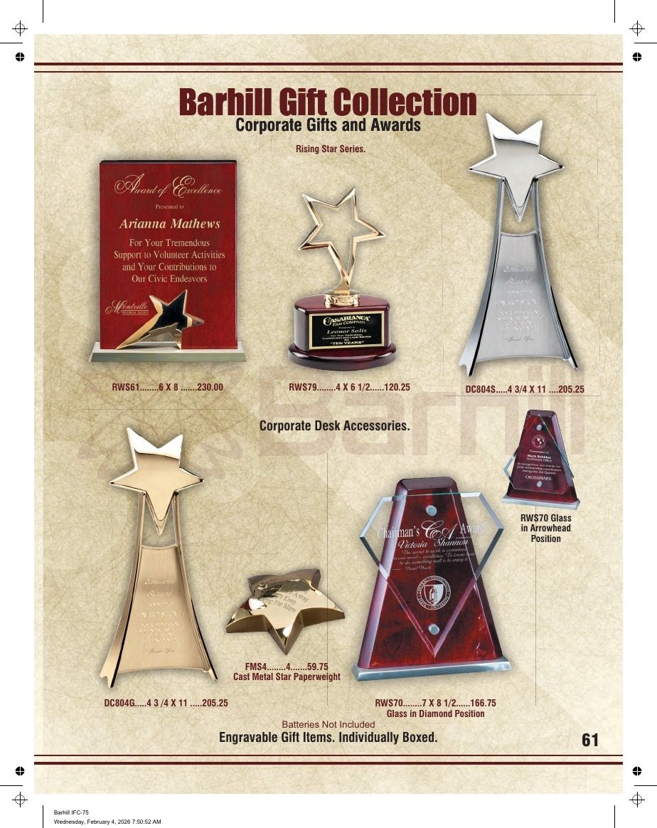 Marco Awards Group Recognition Awards Catalog Weekly Ad January 1 - December 31, 2026