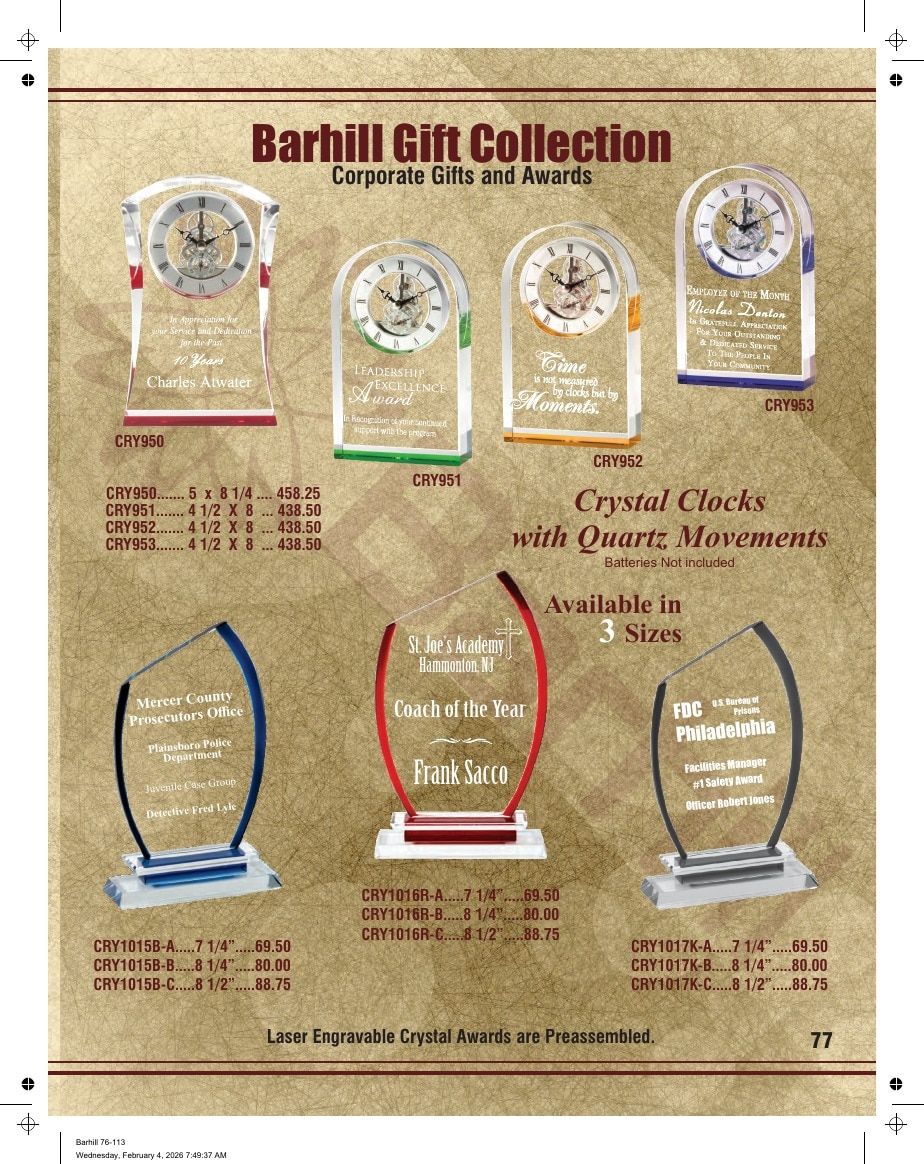 Marco Awards Group Recognition Awards Catalog Weekly Ad January 1 - December 31, 2026