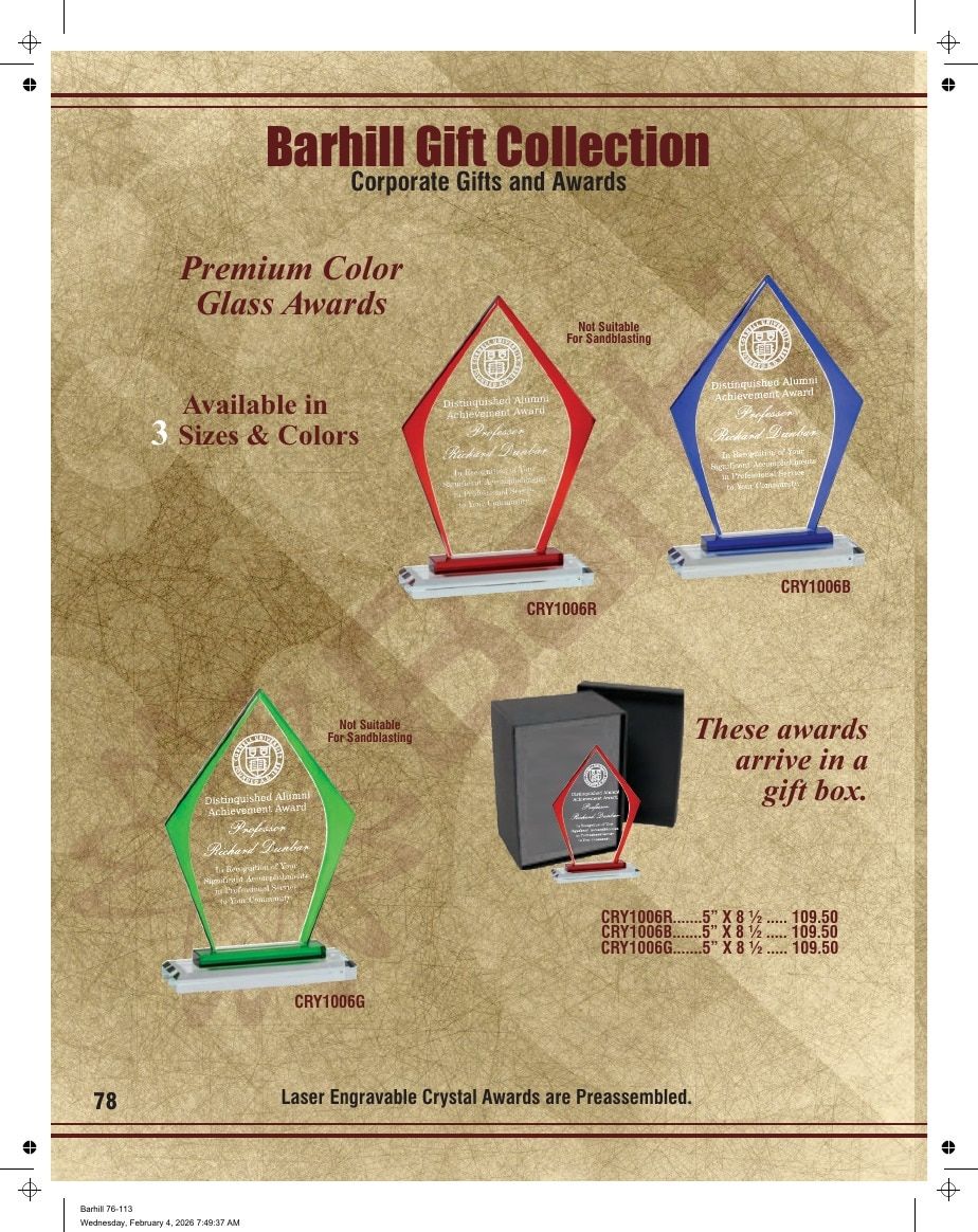 Marco Awards Group Recognition Awards Catalog Weekly Ad January 1 - December 31, 2026