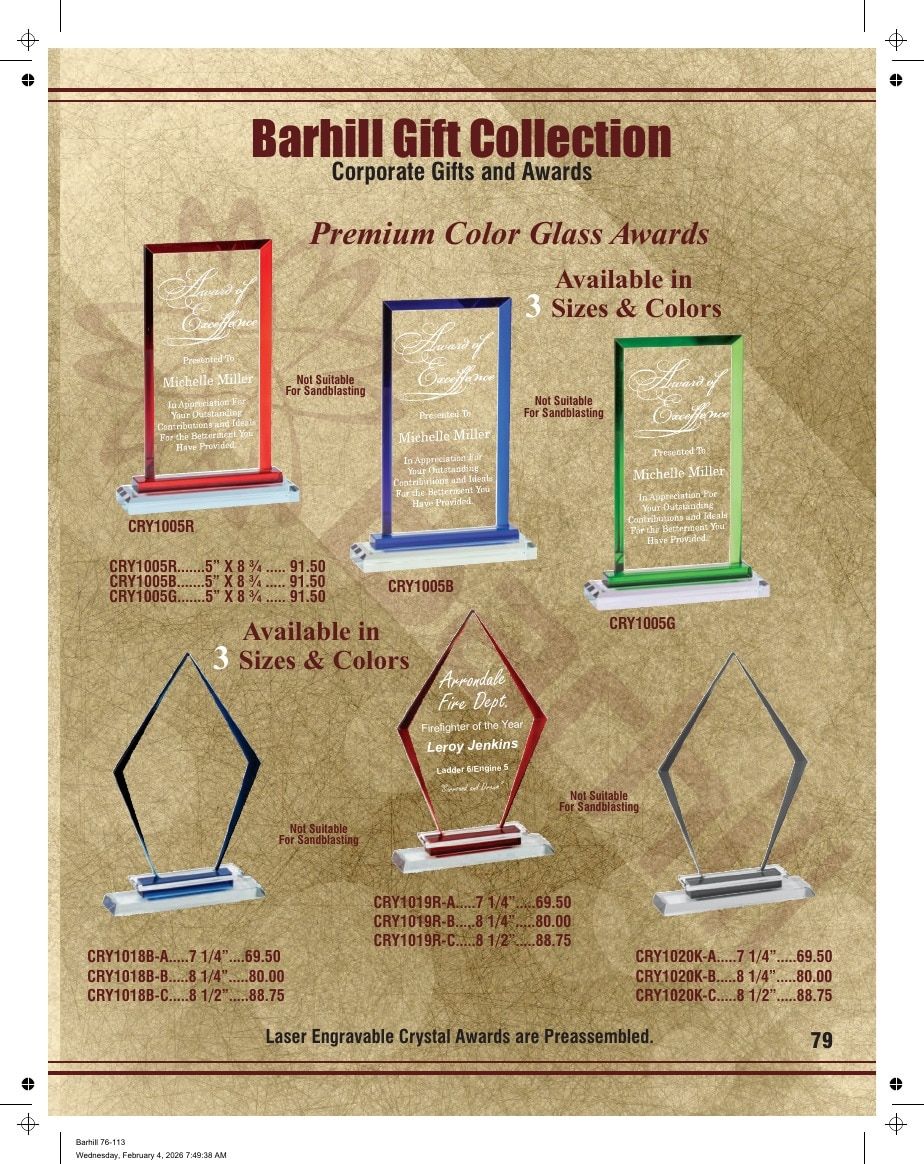 Marco Awards Group Recognition Awards Catalog Weekly Ad January 1 - December 31, 2026