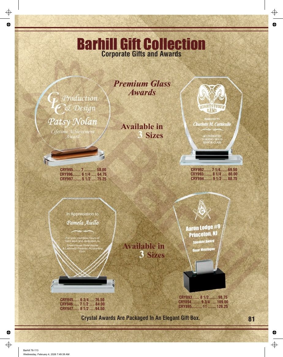 Marco Awards Group Recognition Awards Catalog Weekly Ad January 1 - December 31, 2026