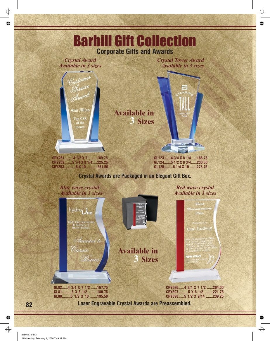 Marco Awards Group Recognition Awards Catalog Weekly Ad January 1 - December 31, 2026