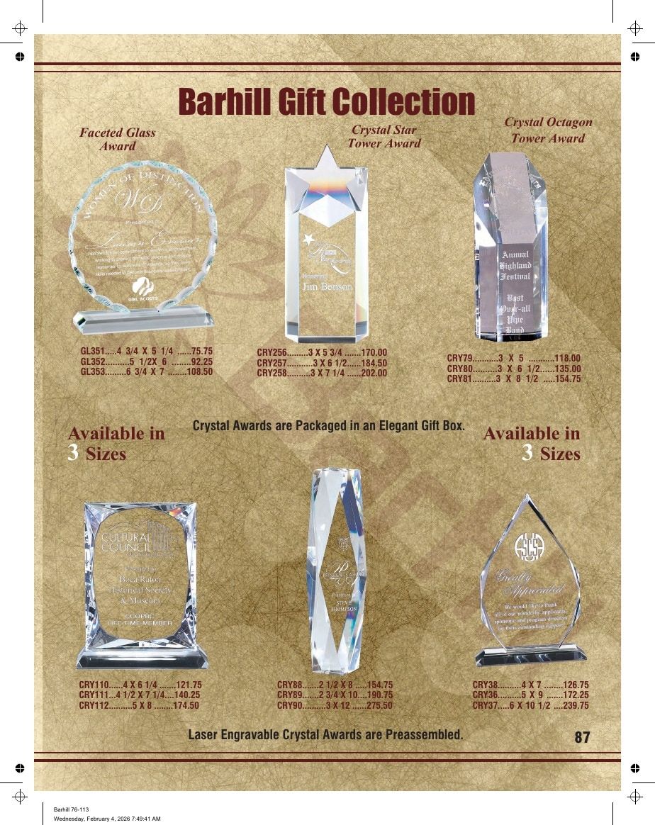 Marco Awards Group Recognition Awards Catalog Weekly Ad January 1 - December 31, 2026